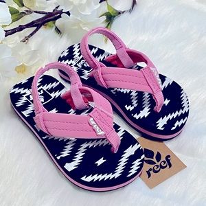 NWT! Reef Sandals Toddler Little Ahi Pink Size 3/4